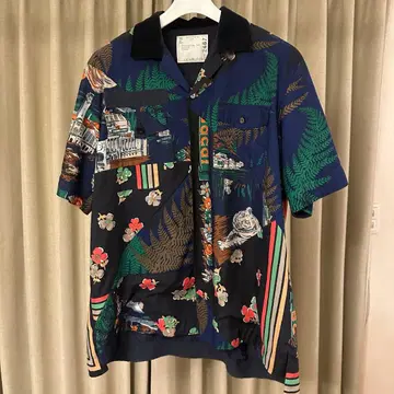 sacai 21ss 오픈 카라 셔츠