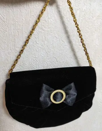 Roi 벨벳 핸드백 블랙