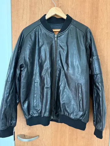 PABLO VINCI 가죽 봄버 자켓 L 사이즈 블랙 소가죽