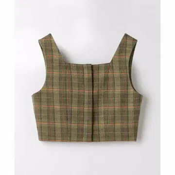 그린 레이블 릴랙싱 하운드 투스 뷔스티에 체크