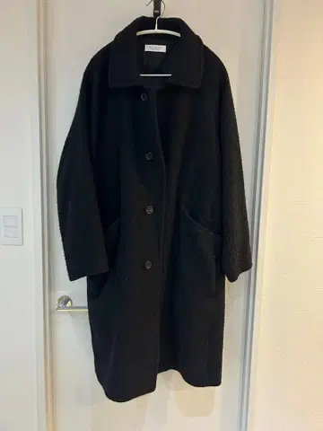 오버 사이즈 블랙 롱 코트