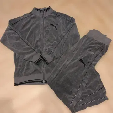 Puma 그레이 벨로아 소재 저리 상하의 세트 XL 사이즈