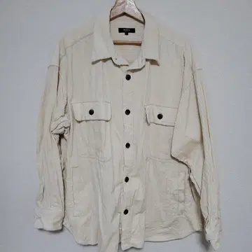 BEAMS 코듀로이 긴팔 셔츠 아이보리