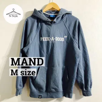 [ MAND ] 프린트 후드티 블루 후디