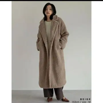 Re:EDIT 보아 빅 칼라 더블 체스터 코트