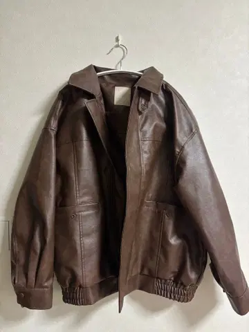 FREE'S MART 브라운 가죽 자켓