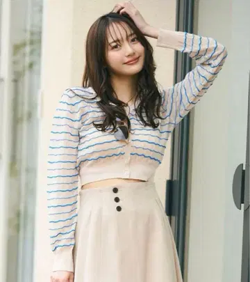 코코딜 COCODEAL 시어 보더 가디건