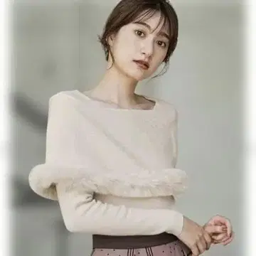 Noela 퍼 트리밍 니트