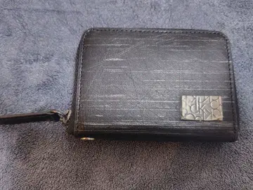 캘빈 클라인 블랙 이단 접이식 지갑 동전 지갑