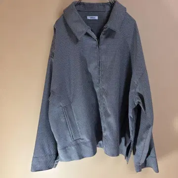 ONCILY 브리티시 체크 무늬 오버 사이즈 지퍼 자켓