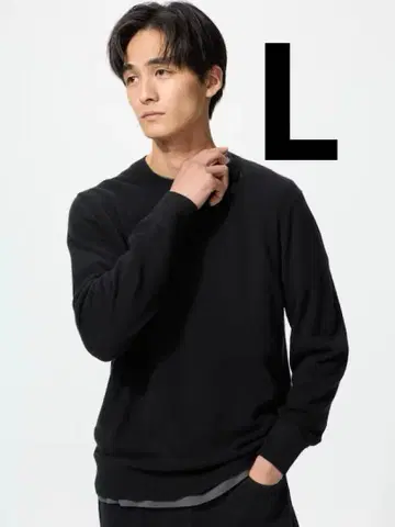남성용 2025년 신상 UNIQLO 캐시미어 크루넥 스웨터 블랙
