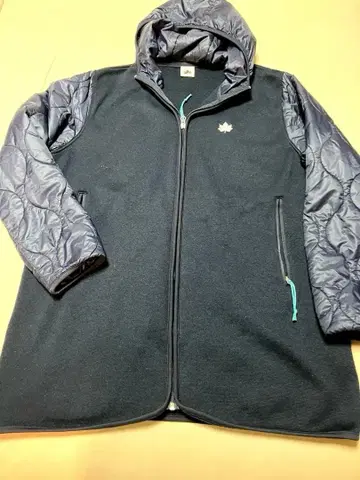 LOGOS 후드 부착 네이비 플리스 자켓