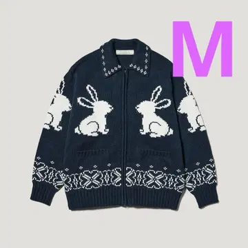 [ 완판템 ] GU 풀 집업 니트 자켓 by rokh / navy / M