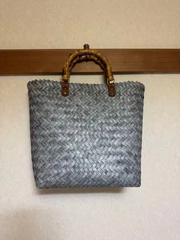 그레이 뜨개질 바스켓백