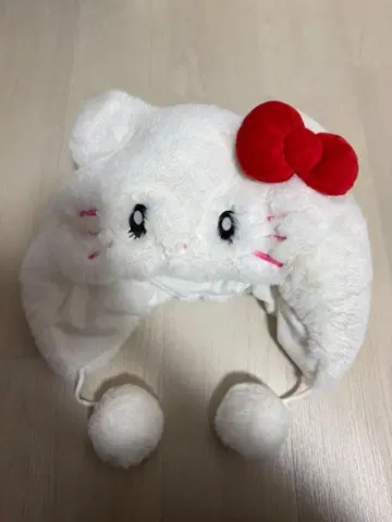 고양이 귀 리본 포함 모자