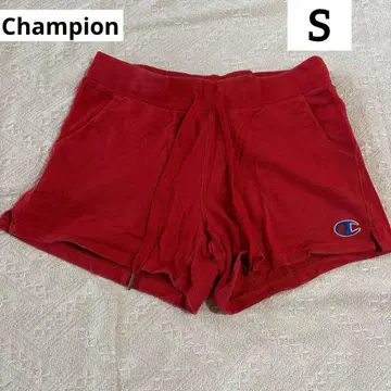 Champion [ S ] 레드 숏팬츠 하프 팬츠 저지 스포츠