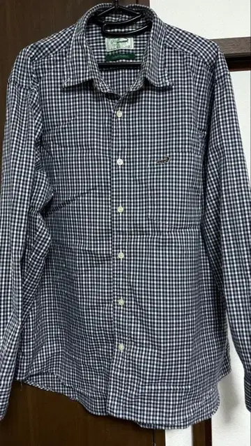 Crocodile 체크 무늬 긴팔 셔츠 일본제