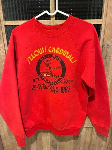 80's 프룻 오브 더 룸 카디널스 빈티지 맨투맨 L 빨간색