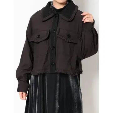 [ merryjenny ] fuwa 레이스 칼라 자켓