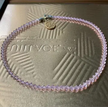 오스트리아제 비즈 목걸이 퍼플 풀컷 크리스탈