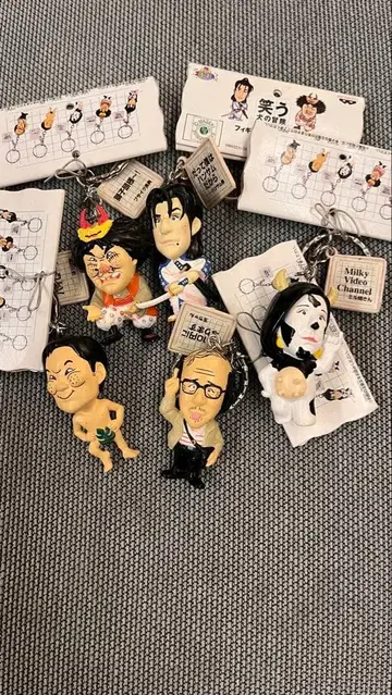 웃는 개의 모험 피규어 키링 2종 총 5개 컴플리트 세트