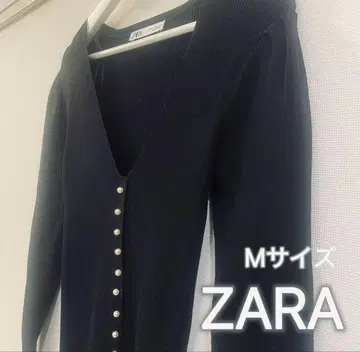 [ ZARA ] 니트 원피스 가디건 펄 버튼 M 사이즈 미사용 새상품