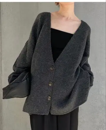 select MOCA by son 슬리브 링킹 V넥 가디건