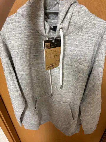 THE NORTH FACE 그레이 후드 부착 후드티 S