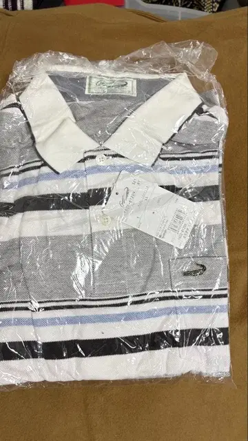 크로커다일 스트라이프 디자인 피케 셔츠 LL 사이즈