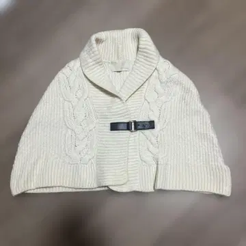 UNTITLED 아이보리 판초 케이프 코트