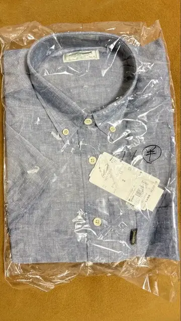 크로커다일 버튼 다운 셔츠 LL 블루