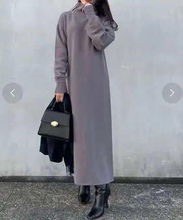 아뉴앙스 울 캐시미어 터틀 니트 원피스 프리 사이즈