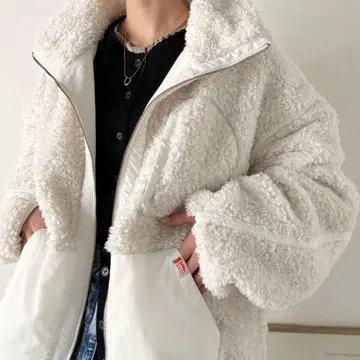 Java 콜라보 아이보리 플리스 자켓 S 사이즈