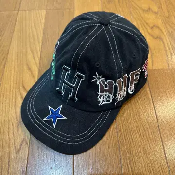HUF 자수 블랙 야구 모자
