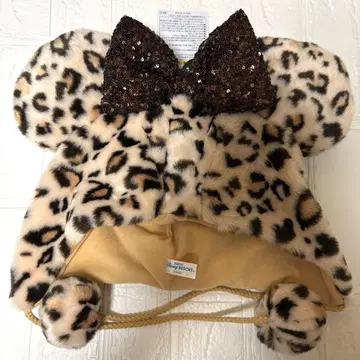 디즈니 팬캡 레오파드 브라운 미니 레오파드 무늬 스팽글