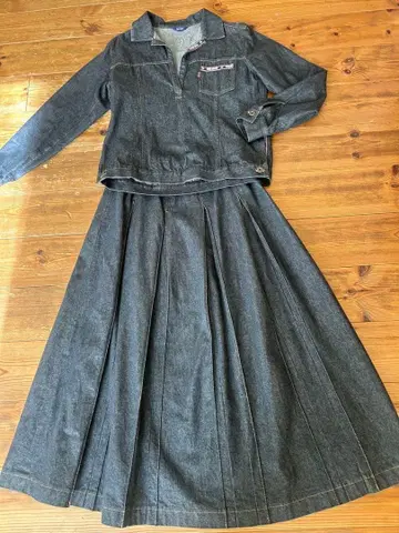 핑크하우스 셀비지 데님 셋업 블랙 계열