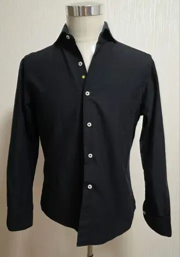 한 번 착용만 Giannetto 블랙 VINCI FIT 와이셔츠