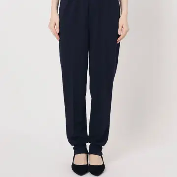 B.C STOCK: 컷 조젯 조거 팬츠 네이비 FREE