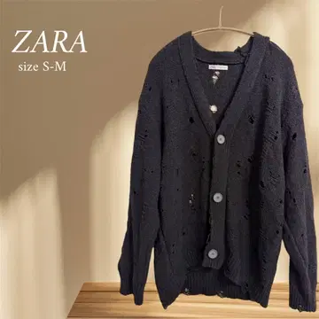 새상품급 ZARA 데미지 가디건