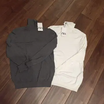 ZARA 긴팔 티셔츠 M 사이즈 2가지 색상 세트