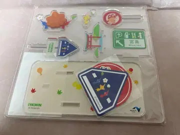 피크민 테라스 미야지마 SA 한정판 아크릴 스탠드 스티커 세트