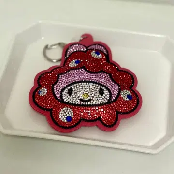 만박 반짝반짝 가죽 키링 마이멜로디 미야쿠미야쿠