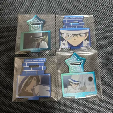 명탐정 코난 트레이딩 메탈릭 아크릴 스탠드 괴도 키드 4개