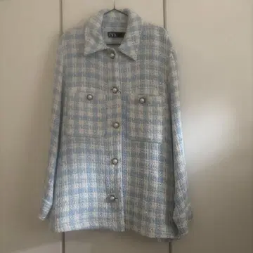 ZARA 체크 무늬 캐주얼 자켓