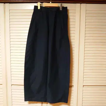 유니클로 저지 배럴 레그 팬츠 네이비 S