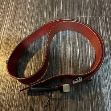 Levi's 천연 가죽 브라운 벨트 실버 버클