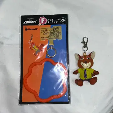 주토피아 닉 키링 스마트폰 핸드 스트랩