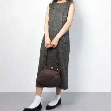 didizizi 자수 체크 원피스