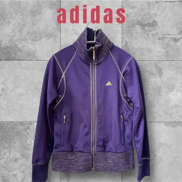 adidas 보라색 라메 트랙 자켓 L