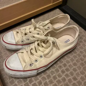 CONVERSE 크림색 스니커즈 25cm 올스타 컨버스